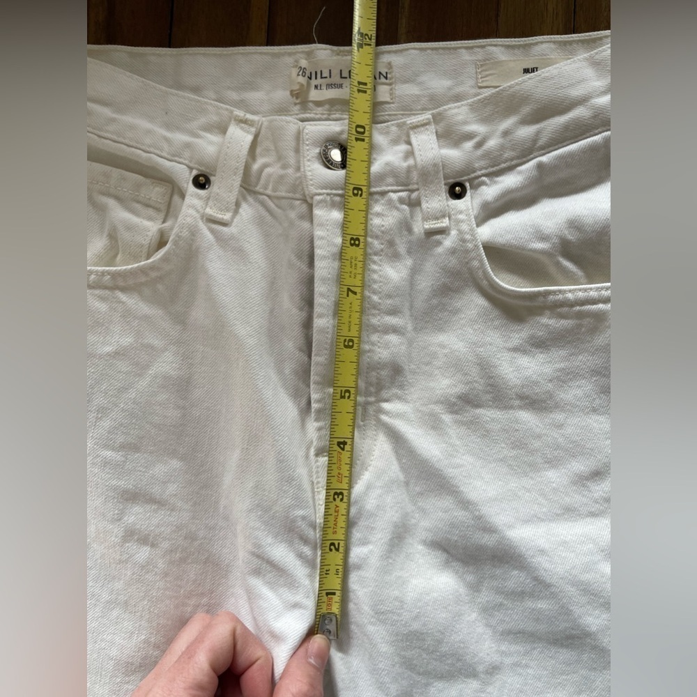 NILI LOTAN Juliet Cream wash button fly jeans - Picture 11 of 12